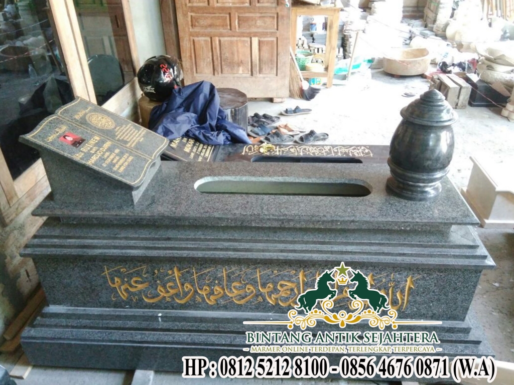 Pengrajin Kijing Makam Islam Berbahan Batu Granit dan Marmer Berkualitas