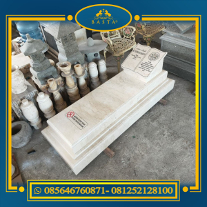 Design Terbaru Makam Marmer Model Trap 2 dengan Nisan Buku