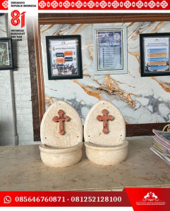 Model Tempat Air Suci Ukiran Salib